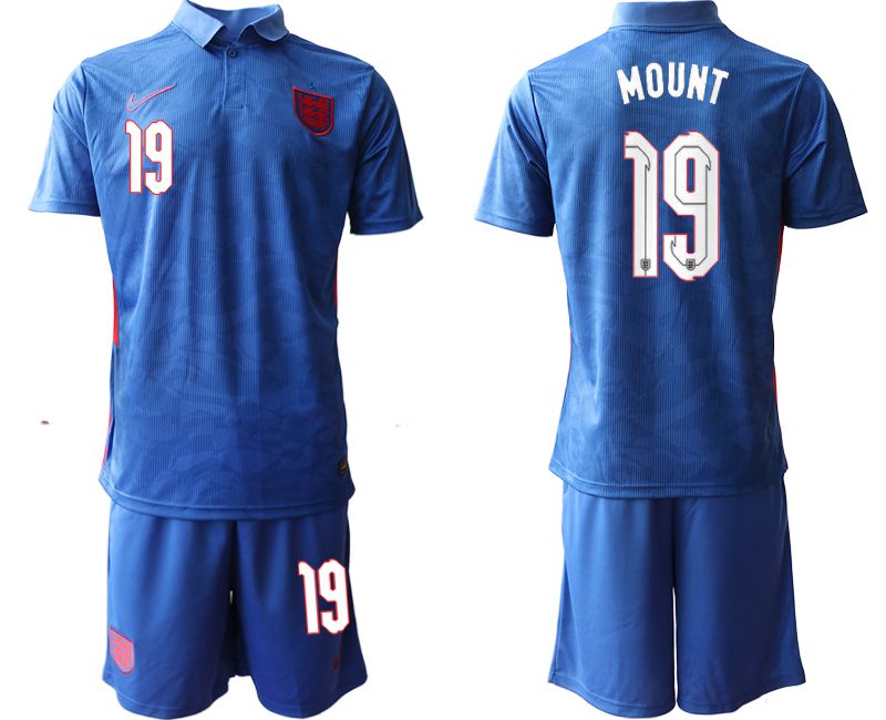 Men 2020-2021 European Cup England away blue #19 Nike Soccer Jersey->england jersey->Soccer Country Jersey